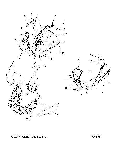BODY, FENDERS AND NOSEPAN ASM. - S21EEC8RS ALL OPTIONS (600803)