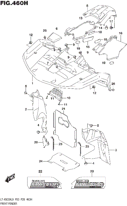 FRONT FENDER (LT-A500XPZL9 P28)