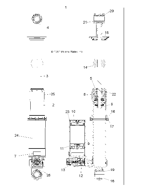 SUSPENSION, SHOCK, REAR - A13GH8EFK (49ATVSHOCKRR7043856)