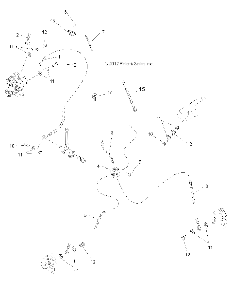 BRAKES, BRAKE LINES - A13MN50ET/EX (49ATVBRAKELINE13SP500TR)