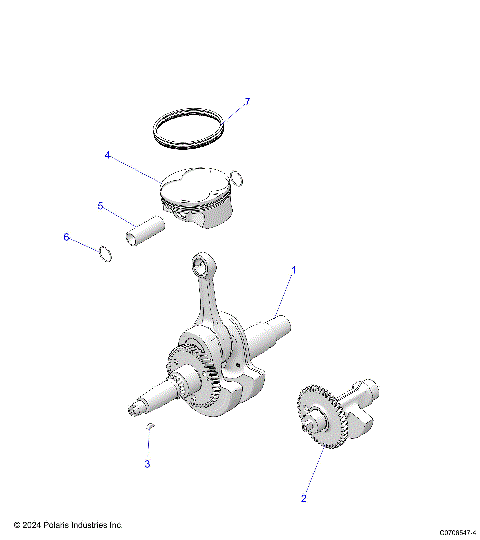 ENGINE, CRANKSHAFT, PISTON and BALANCE SHAFT -   (C0706547-4)