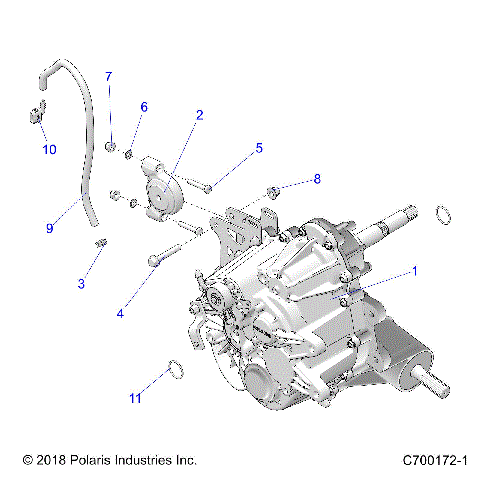 DRIVE TRAIN, MAIN GEARCASE MOUNTING - G20GAJ99AK/AS/BK/BS (C700172-1)