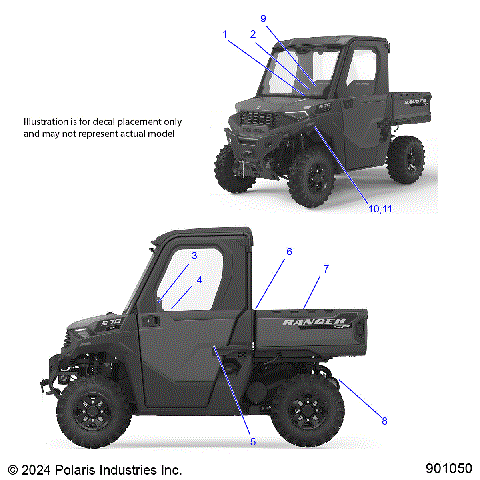 BODY, DECALS, GENERAL - R25MAU57Z5/B5/Z6/B6 (901050)