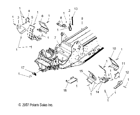 CHASSIS, FRONT - S08PR6/PS6/PR7/PS7 (49SNOWCHASSISFRT08SB)