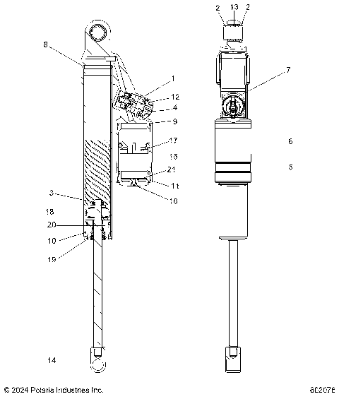 SUSPENSION, SHOCKS, REAR TRACK - S25AJT6REL (602076)