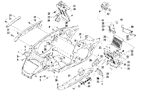 FRONT FRAME AND FOOTREST ASSEMBLY [93577]