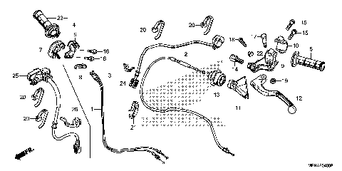HANDLE LEVER@SWITCH@CABLE