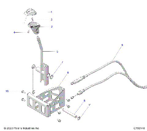 DRIVE TRAIN, GEAR SELECTOR - Z25RPP2KAE/BE (C750140)