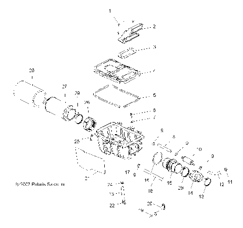 ENGINE, AIR INTAKE SYSTEM - A09BG50FA (49ATVAIRBOX08SCRAM)
