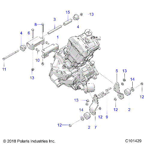 ENGINE, MOUNTING & LONG BLOCK - A20SDE57K5 (C101429)
