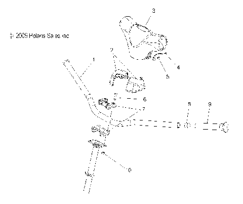STEERING, HANDLEBAR MOUNTING - S10NT5BSL/BSM/BEL/BSF (49SNOWHANDLEBAR10TRLTRG)