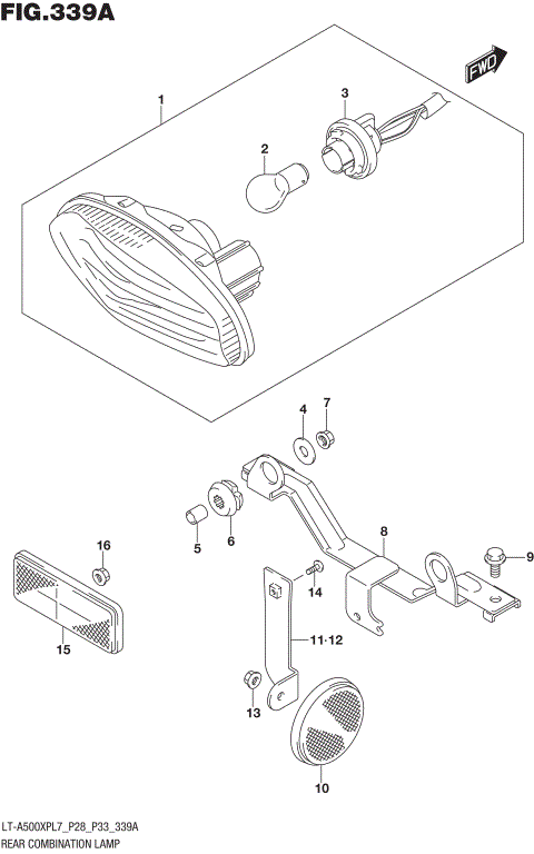 REAR COMBINATION LAMP (LT-A500XPL7 P28)