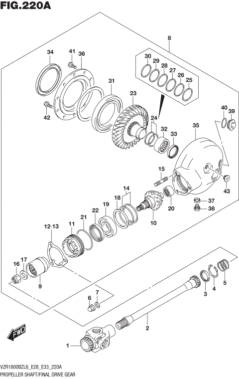 PROPELLER SHAFT/FINAL DRIVE GEAR