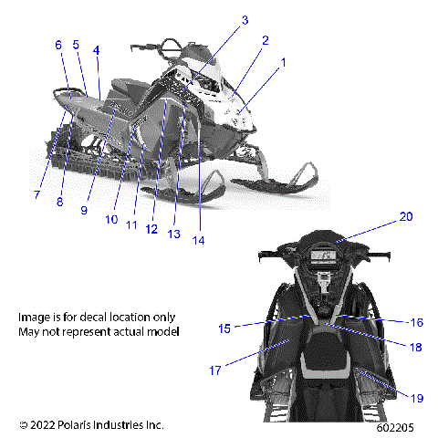 BODY, DECAL, BLACK SIDE PANEL W/FLAT BLACK ACCENT - S23TFD8RS/8RE (602205)