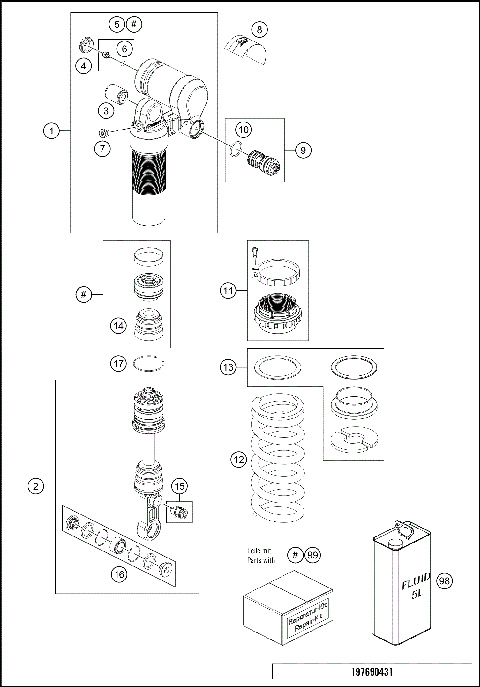 SHOCK ABSORBER DISASSEMBLED