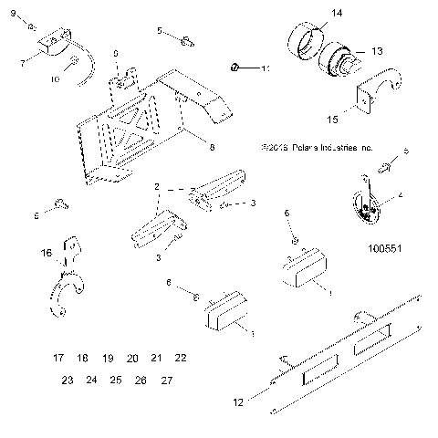 ELECTRICAL, TURN SIGNALS, HORN and LICENSE PLATE LIGHT - A16SXS95FK (100551)