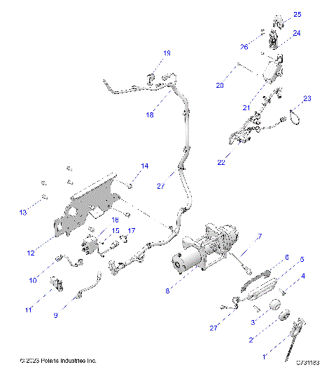 CHASSIS, WINCH - R25X6W1RB9/BD/BM (C731032)