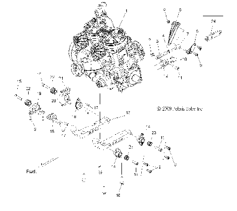 ENGINE, MOUNTING - S10BF6KSL/KSA/KEA (49SNOWENGINEMOUNT10PR)
