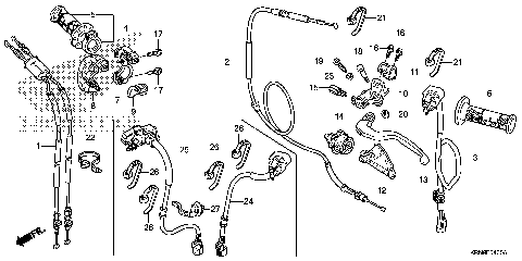 HANDLE LEVER@SWITCH@CABLE