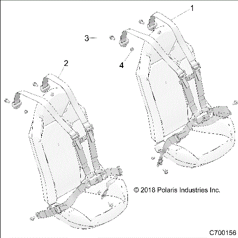 BODY, SEAT BELT MOUNTING - Z18VEL92BK/BR/LK (C700156)