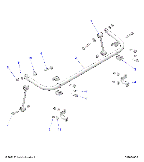 SUSPENSION, STABILIZER BAR, REAR - Z22NAS99CK/FK (C701090-2)