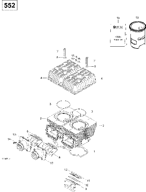 01- Cylinder and Cylinder Head 550F SUV