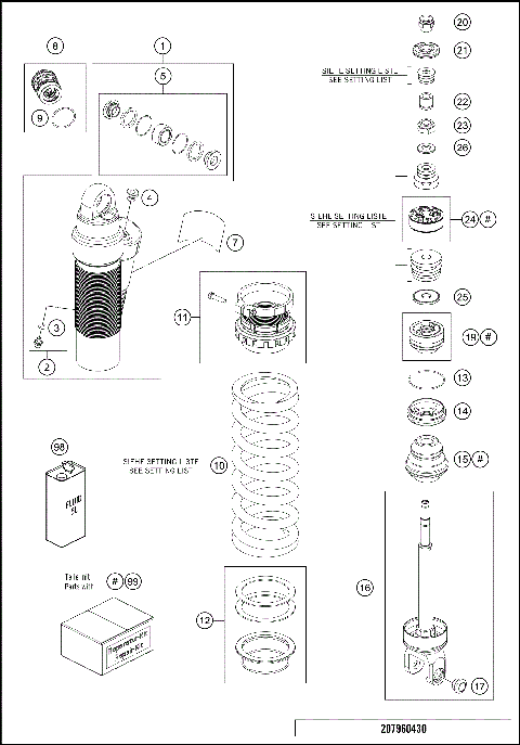 SHOCK ABSORBER DISASSEMBLED
