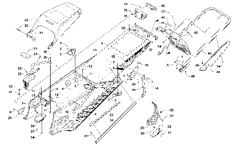 TUNNEL, REAR BUMPER, AND SNOWFLAP ASSEMBLY [104174]