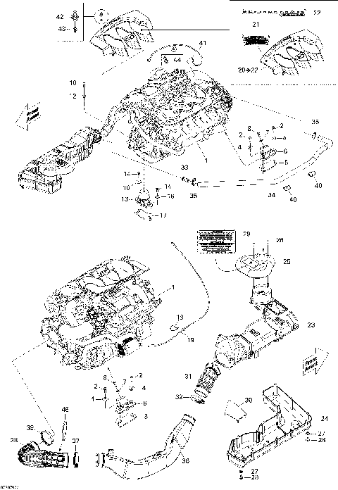 01- Engine And Air Intake Silencer BVIC