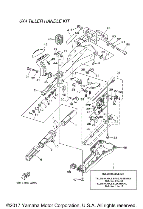 TILLER HANDLE BASE ASSEMBLY