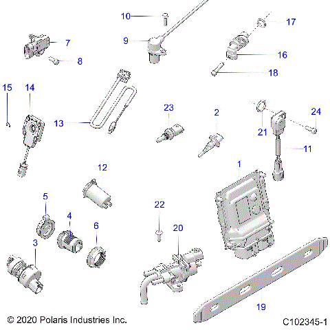ELECTRICAL, SWITCHES, SENSORS, ECU and CONTROL MODULES - A21SXA85A1/A7/CA1/CA7 (C102345-1)