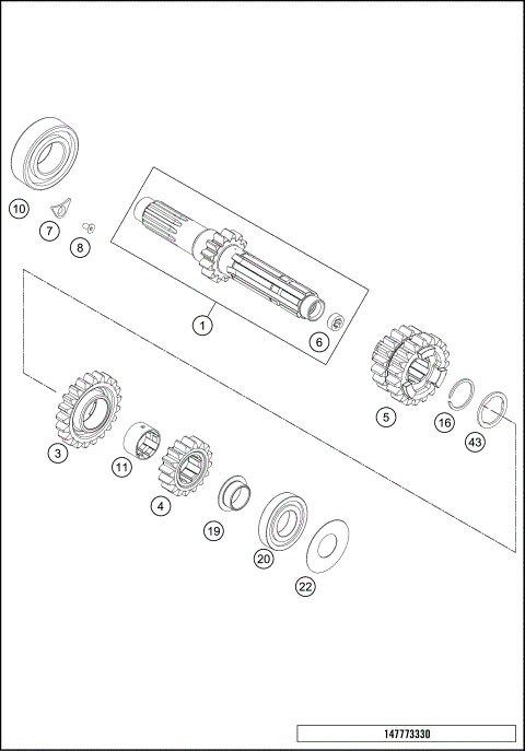 TRANSMISSION I - MAIN SHAFT