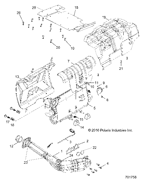 ENGINE, EXHAUST SYSTEM - G21GAB99CM/FM (701758)
