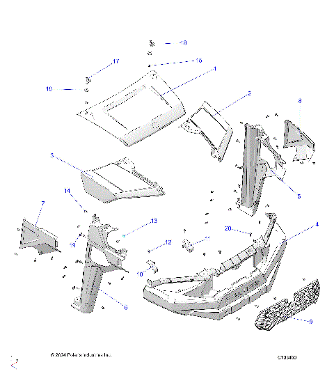 BODY, HOOD, and FRONT FENDERS - R25MAE57CK/EK (C733450)