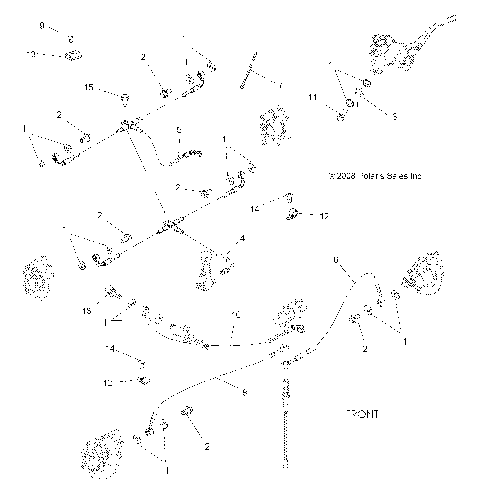 BRAKES, BRAKE LINES - A09ZX85FS/CFS (49ATVBRAKELINE09SPXP850I)