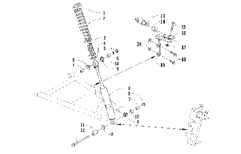 SHOCK ABSORBER AND SWAY BAR ASSEMBLY [88122]