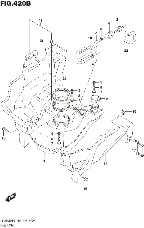 FUEL TANK (LT-A500XL9 P28)