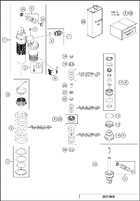 SHOCK ABSORBER DISASSEMBLED
