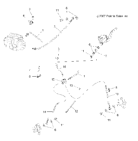 BRAKES, BRAKE LINES - A08CL50AA (49ATVBRAKELINE086X6)