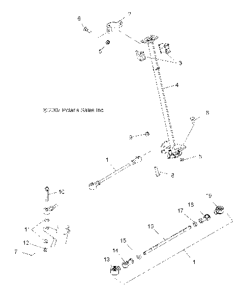 STEERING, STEERING POST - A10DH50FX (49ATVSTEERING08SPTRG500QD)