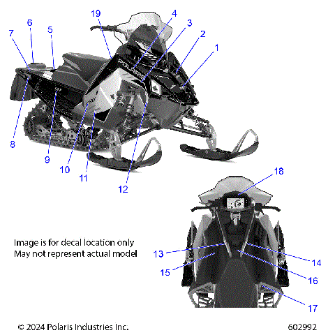 BODY, DECAL, FROST SILVER SIDE PANEL W/BLACK ACCENT - S26TDV8RS (602993)