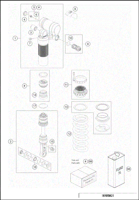 SHOCK ABSORBER DISASSEMBLED