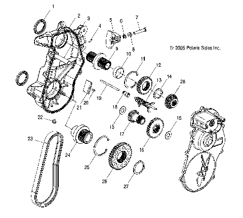 GEARCASE ASSEMBLY - S07PY7FS/FE (49SNOWGEARCASE07FST)