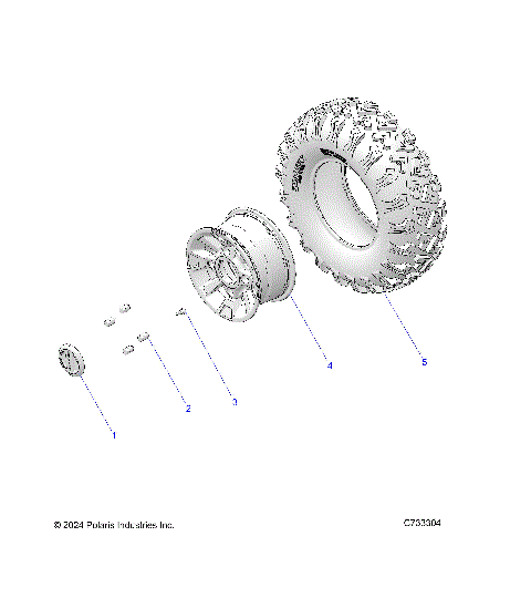 WHEELS, FRONT - R25T6E99AM/AD/A9/AJ/BM/BD/B9/BJ (C733304)