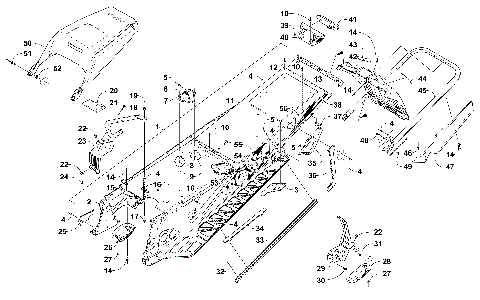 TUNNEL, REAR BUMPER, AND SNOWFLAP ASSEMBLY [103242]