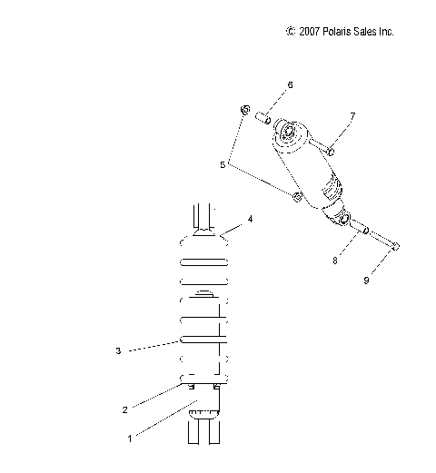 SUSPENSION, SHOCK, FRONT TRACK (7043280) - S12PB6HSA/HSL/HEA (49SNOWSHOCKFRONT7043280)