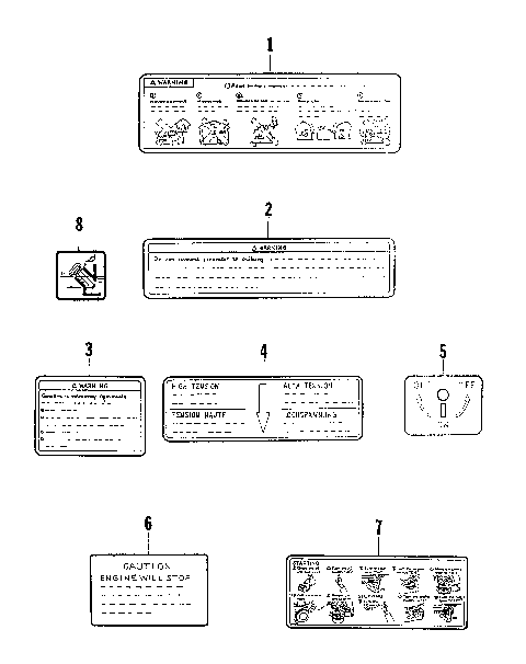 WARNING DECALS [74815]
