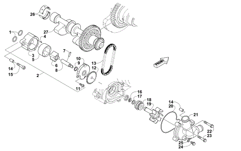 OIL PUMP AND WATER PUMP ASSEMBLIES