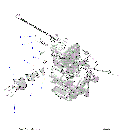 ENGINE, THROTTLE BODY AND FUEL RAIL - R25M4U57Z5/B5/Z6/B6 (C730099-1)