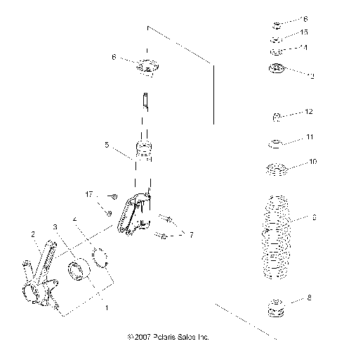 SUSPENSION, FRONT STRUT - A08LH27AW/AX/AZ (49ATVSTRUT08SP300)